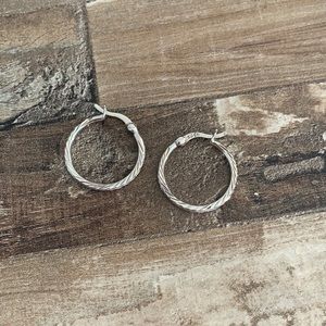 Silver hoop earrings